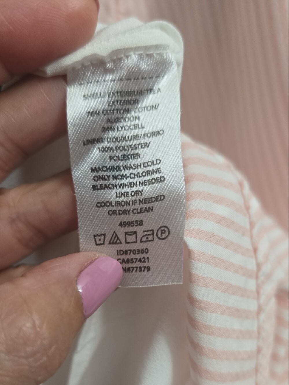#281.Ann Taylor Factory Pink Striped V-Neck Flared Pockets Midi Dress - Picture 8 of 8